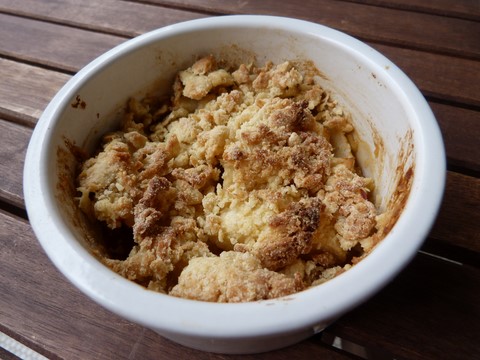 Crumble sirop d'érable pomme