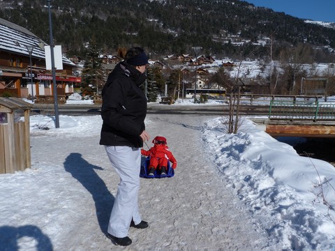 ski avec bébé
